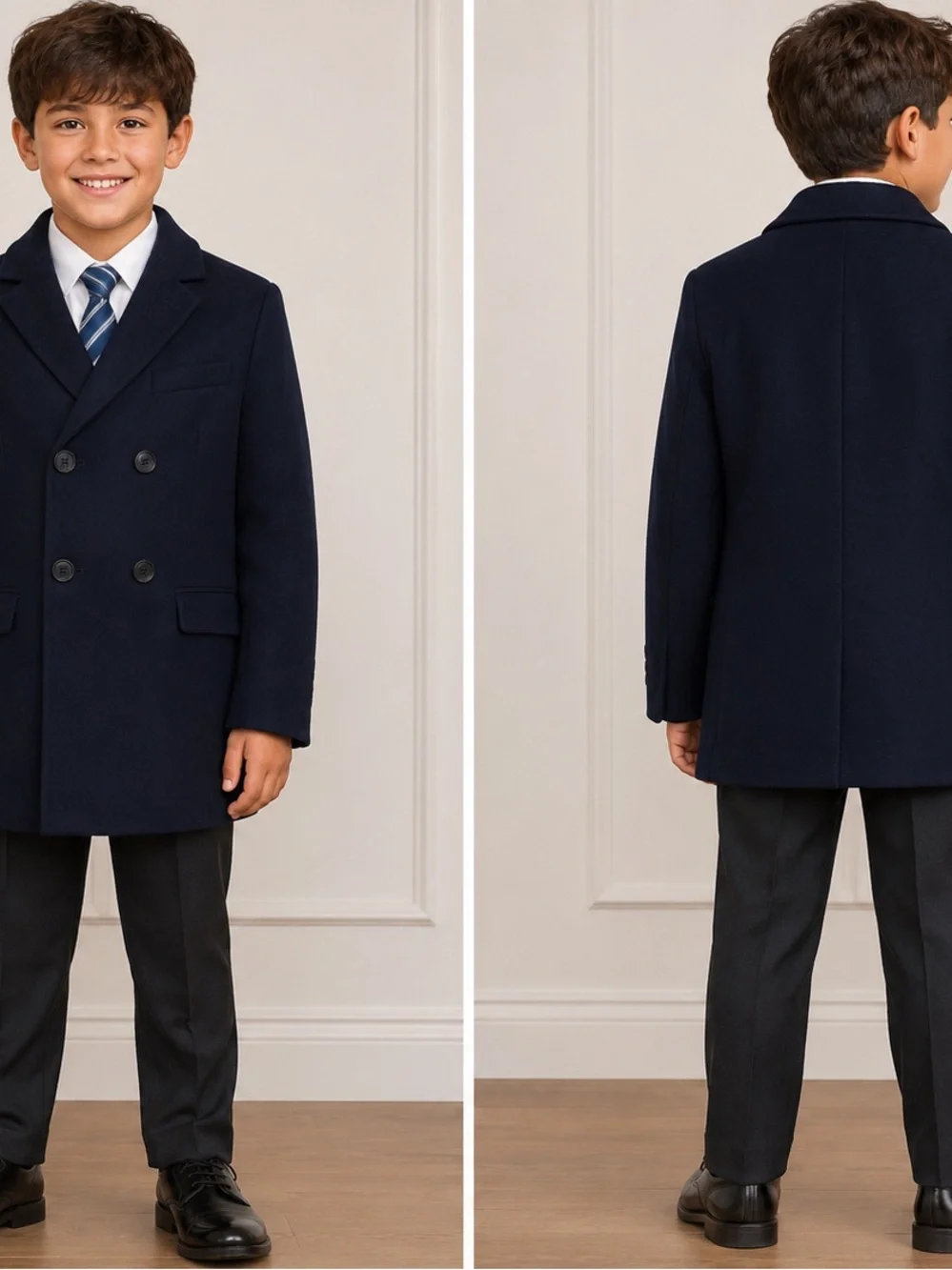 GAP Navy Quilted-Lined Peacoat